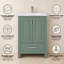 Ensemble de meuble-lavabo autoportant 24 po Amandie en vert forêt avec plateau en marbre de Carrare-738044143-745798984