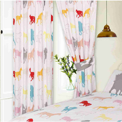 HORSES Devos Pencil Pleat Semi Sheer Curtains
