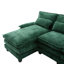 106" U Shape Sectional Sofa Cloud Couch with Chaise Lounge, Ottoman & Pillows-1819678632