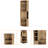 Corner Bar Cabinet With 5 Shelves - Enhance Living Room Decor Natural Wood, 8 Wine Bottle Slots 5 Maximize Storage Wood Tone, 18.5 Inches Wide-1975121317
