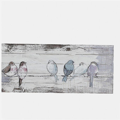 Hand Painted Wood Plank Panel Wall Decor