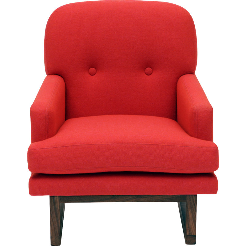 Melinda Tufted Armchair, Berry Red