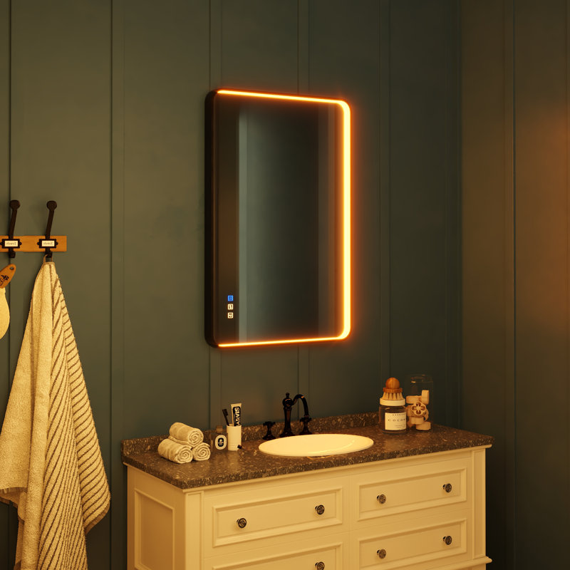 Miroir de salle de bain mural, 24 po x 36 po, Rectangle