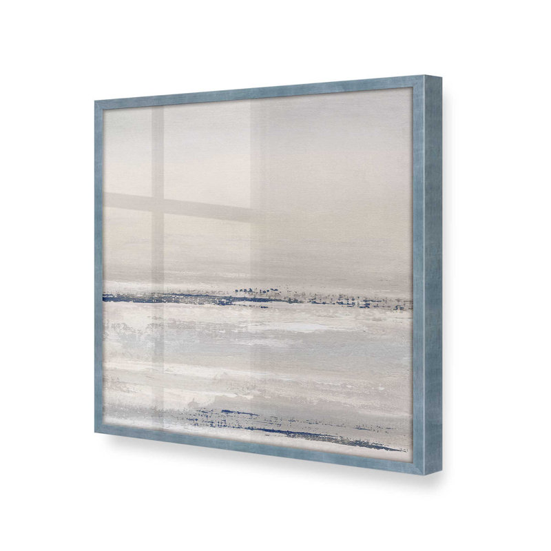 «Ethereal Tide V2 Abstract» sur papier, Cadre électrique ciel électrique, H 21,5 po x l 21,5 po
