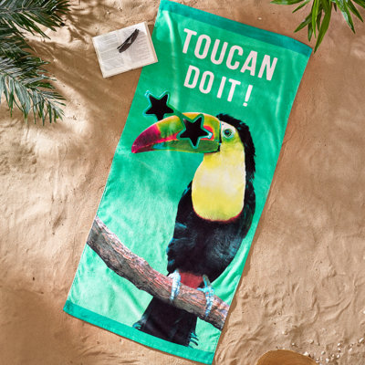 Toucan Do It Cotton Beach Towel