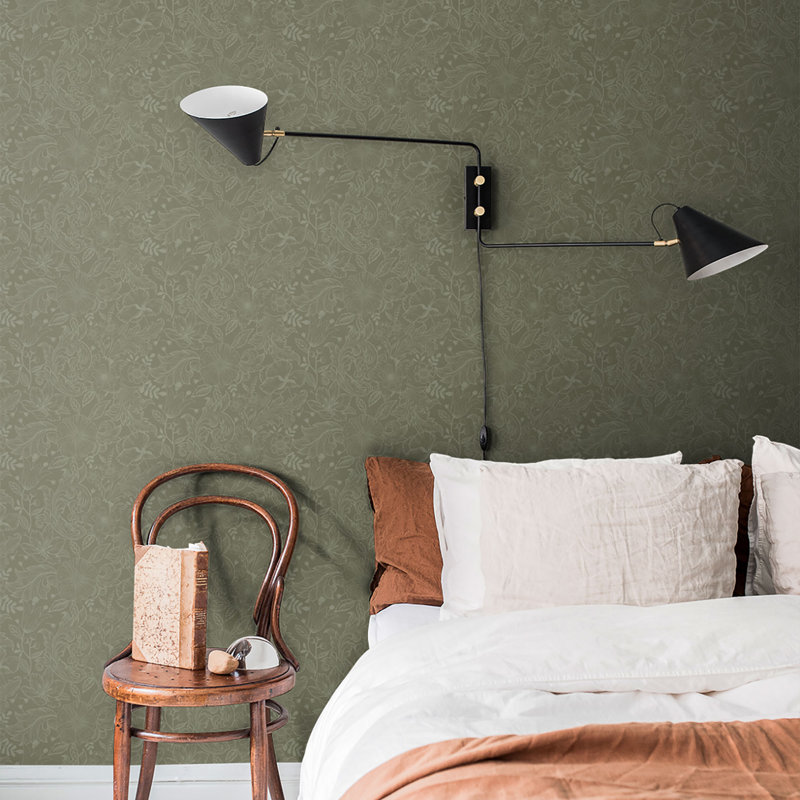 Cahterine 10.05m x 53cm Wallpaper Roll, Green