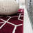 Mashawna Blocks Modern Geometric Red/White Rug-513763327