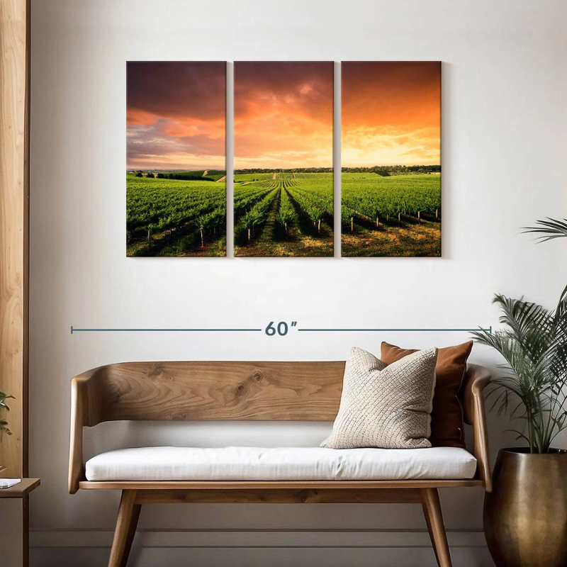 Alvord Vineyard Sunset Horizon, H 28 po x l 45 po