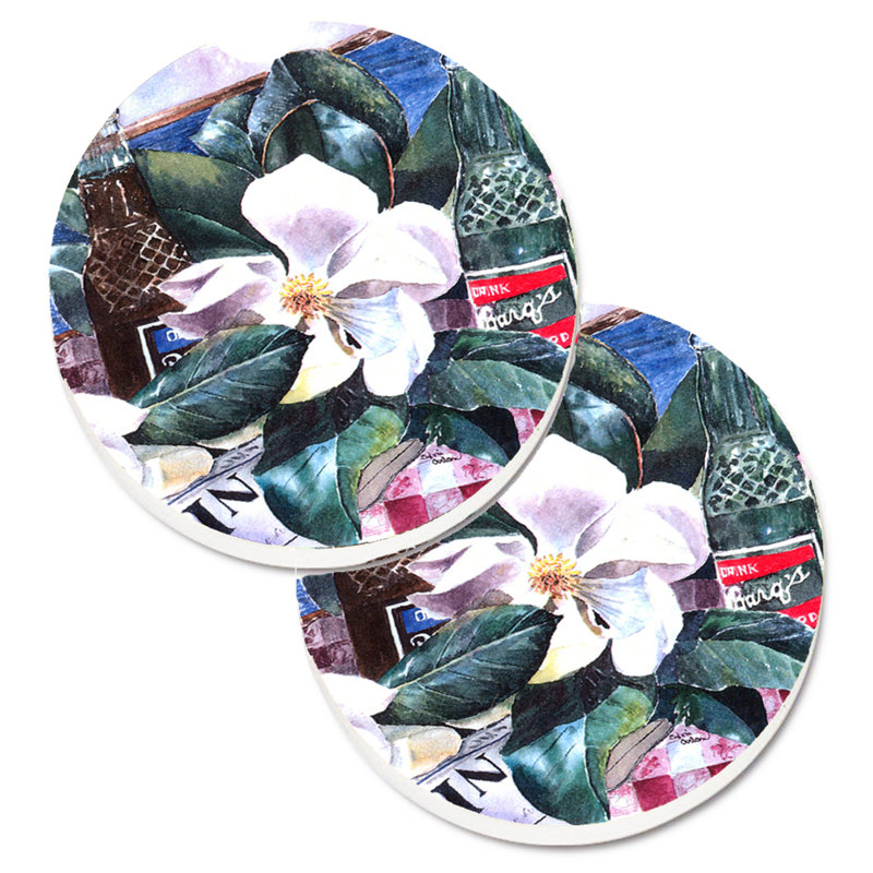 Sous-verre barq et magnolia voiture