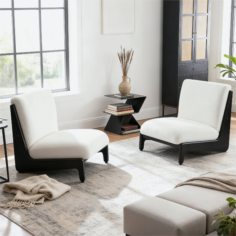 Chaise d'appoint, White, Black