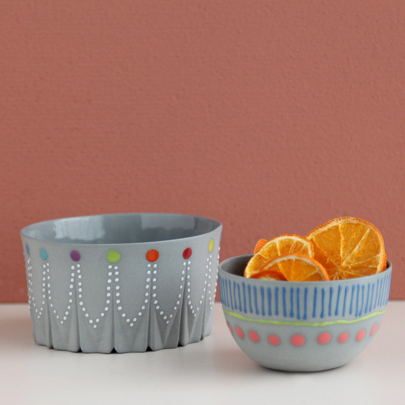 Queen Handmade Bowl, Grey, 12 Cm