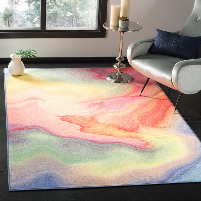Davey Performance Machine Washable Abstract Rug, Rectangle 7'9" x 10'