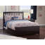 Lit plateforme bas en bois massif Mission avec pied de lit assorti-83257633-83257631