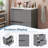 Fluted Design 30" Bathroom Vanity with Ceramic Sink, Split-Drawer Storage-1089573238