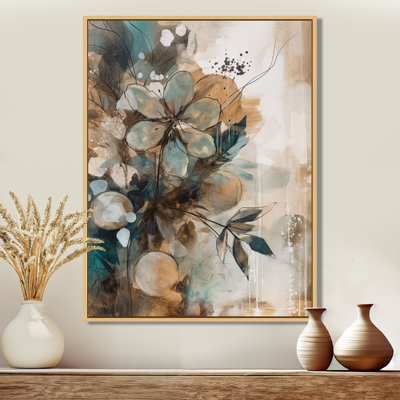 Ruhan Brown And Green Abstract Bohemia - Boho Feather Wall Art