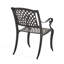 2 chaises de salle à manger en fonte d'aluminium - noir, siège en filet et 2 chaises de patio-124866849