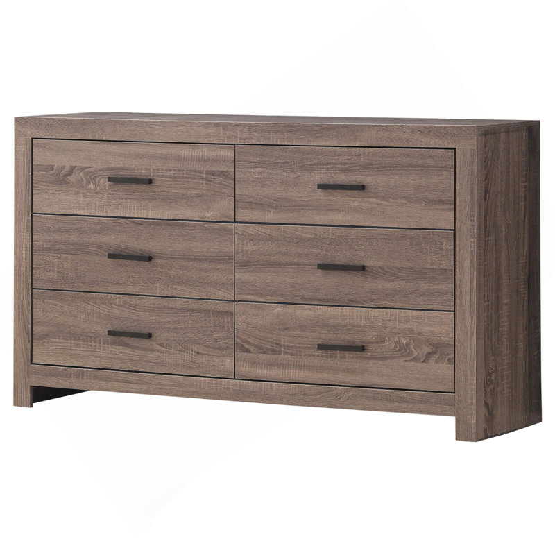 Commode 6 tiroirs Sherwood, Chêne