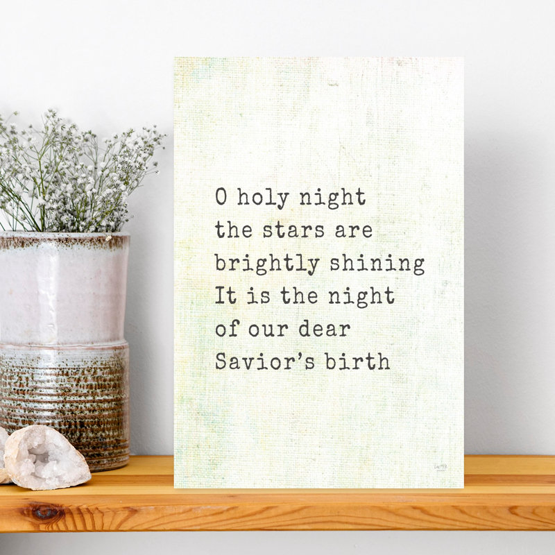 O Holy Night Abstract Contemporary Winter Wall Art Print, 45.72cm H x 30.48cm W
