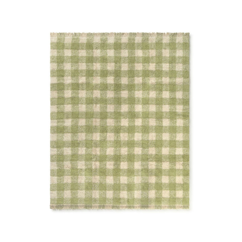 Washable Rug Vichy, Rectangle 3' x 3' 11", Matcha