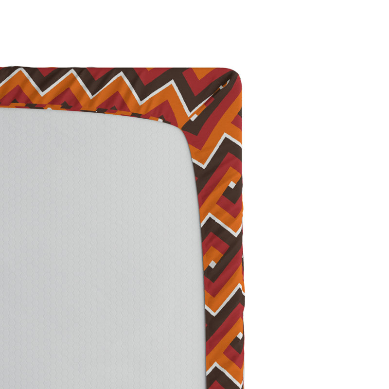 Microfiber Geometric Fitted Sheet, Full Fitted Sheet
