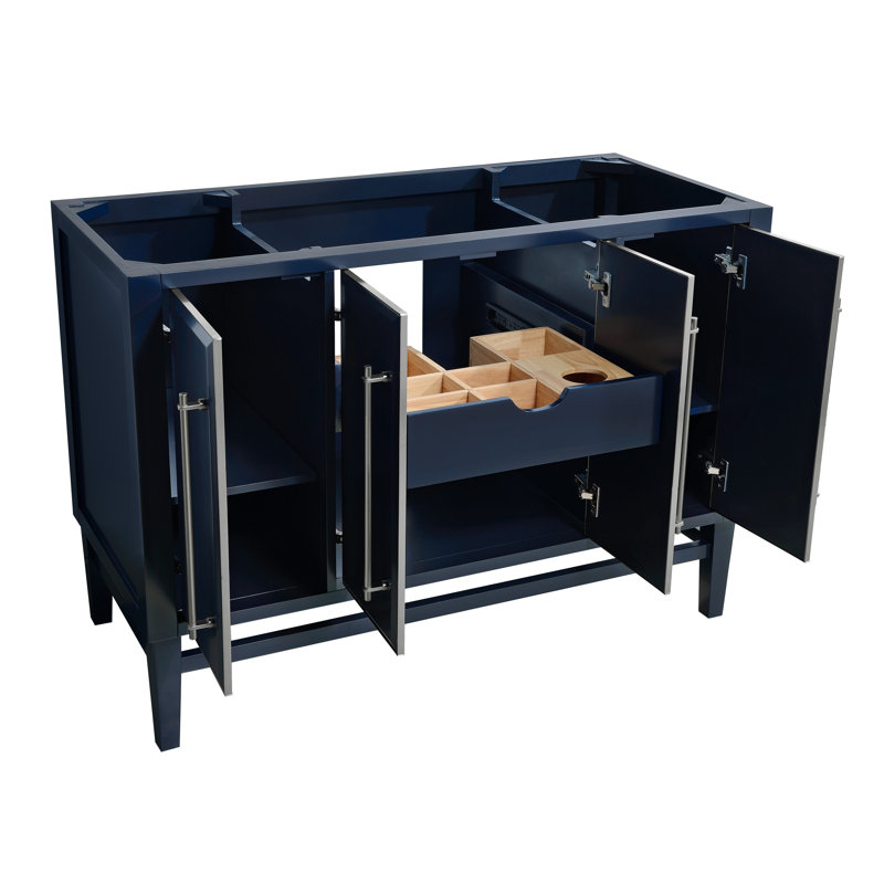 Ewen 48'' Single Bathroom Vanity Base Only, Navy Blue
