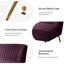 Causeuse sans accoudoirs en velours 47 po Leona-2030805075