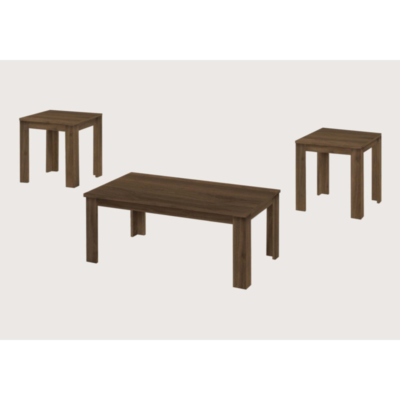 Table Set, 3Pcs Set, Coffee, End, Side, Accent, Living Room, Laminate, Transitional, Walnut