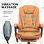 Fauteuil de massage vibrant à haut dossier, confort en similicuir pour le bureau personnel