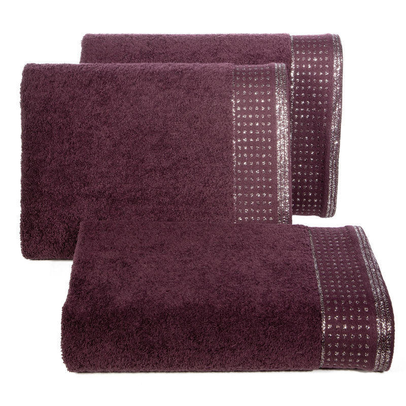 Hollie-Mae Midweight Jacquard Hand Towel, Wine Red