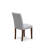 5 Piece Dinette Set for 4 Includes a Rectangle Rustic Wood Dining Table and 4 Grey Linen Fabric Parson Dining Room Chairs, Walnut-1502813100-1568950183-1568950181