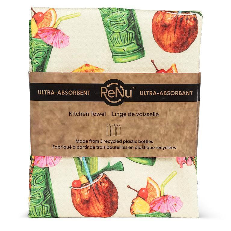 Tiki Drinks Tea Towel