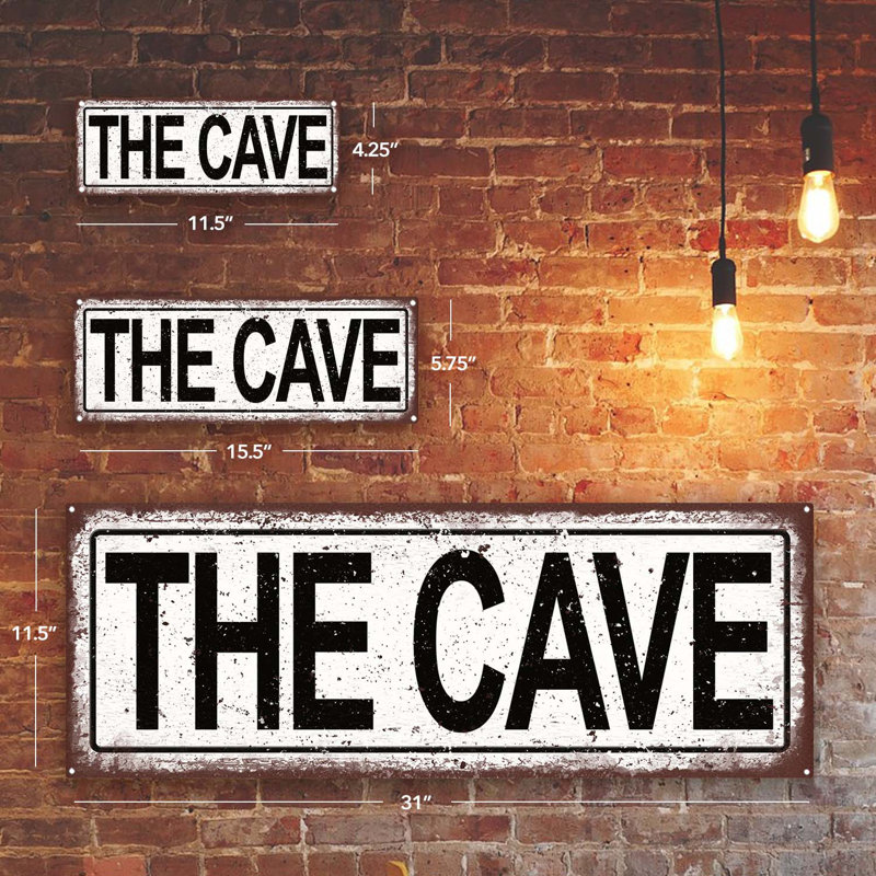 Distressed, The Cave Metal Sign