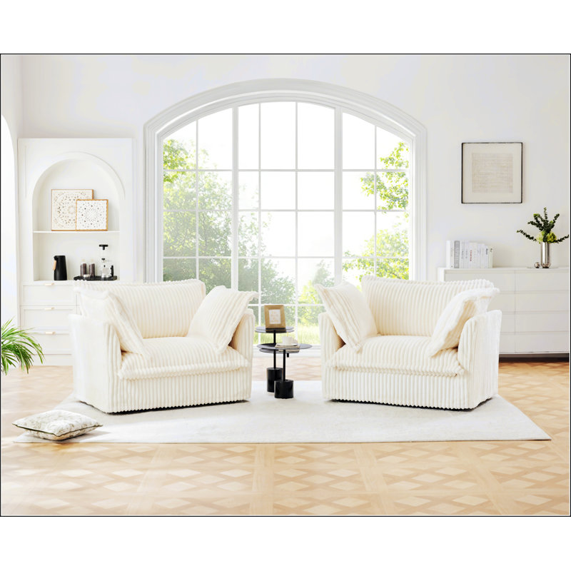 Ensemble de 2 fauteuils avec housse