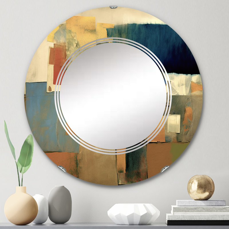 Montcroix - Miroir mural moderne rond, 24 po x 24 po