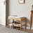 Natural Solid Wood Shoe Bench-534249835