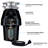 Eco Logic Mid-Duty 1/2 HP Garbage Disposal with Power Cord and Odor Shield, Quiet Continuous Feed Food Waste Disposer