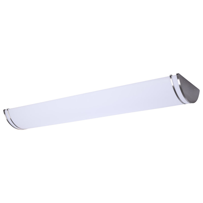 Finition linéaire encastrée à DEL Norrine 27K / 3K / 35K / 4K / 5K, H 4,37 po x l 49,8 po x P 11,26 po , Nickel brossé
