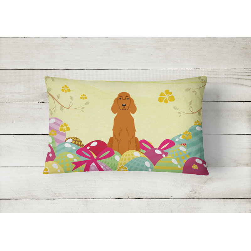 Easter Eggs Outdoor Throw Pillow
