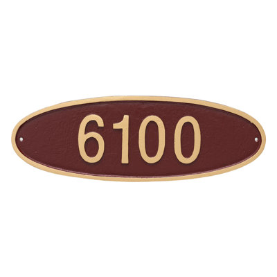 Plaque d’adresse murale sur 1 ligne wilshire