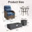 Outdoor Wicker Nighttime Chat Swivel Chair Conversation Set With Side Tables And Split-Type Fire Pit Table-1708373357