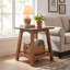 Table de bout avec rangement en bois massif (ensemble de 2)-1208333938