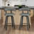26'' Upholstered Swivel Counter Stool With Back And Bentwood Legs For Kitchen Island-1461584182