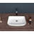 24"X15" White Ceramic Rectangular Vessel Bathroom Sink