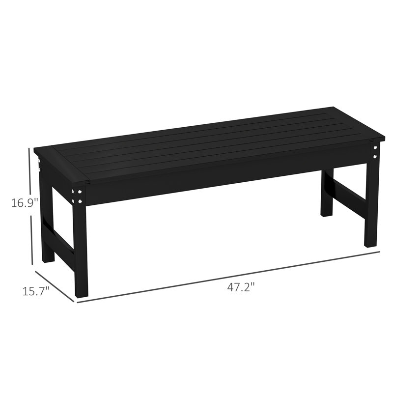Garden Bench, Black