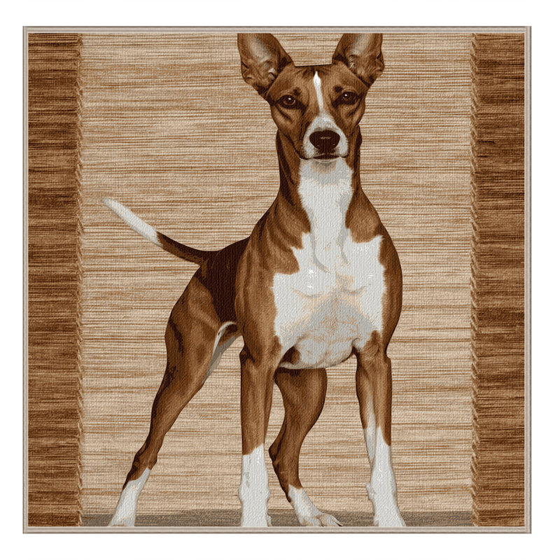  Tapis lavable Cirneco dell'Etna Dogs, Carré 6 pi
