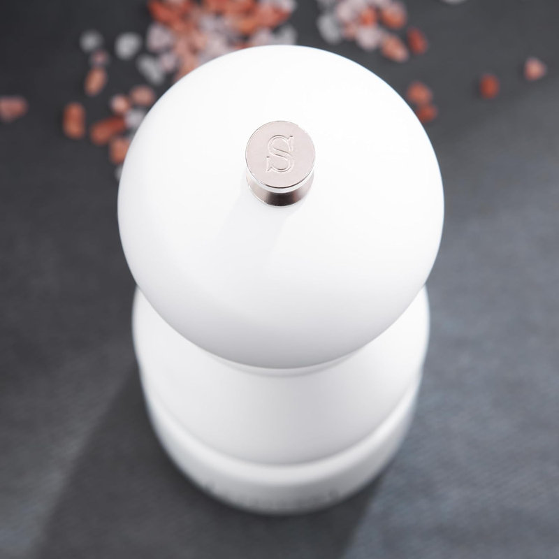 Brand Stellar Kitchen Wood No Power Source Required / Manual Salt Mill, White, 18cm
