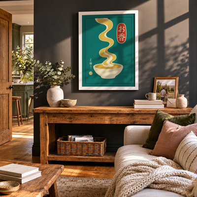 Golden Noodle Celebration Retro - Framed Print