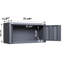 Armoire de rangement flottante en acier de 11,48 po de hauteur gris pour garages, fixation murale, porte à mouvement précis, tablettes amovibles, sous-sols en métal à gestion efficace de l'espace, H 31,52 po x P 15,16 po