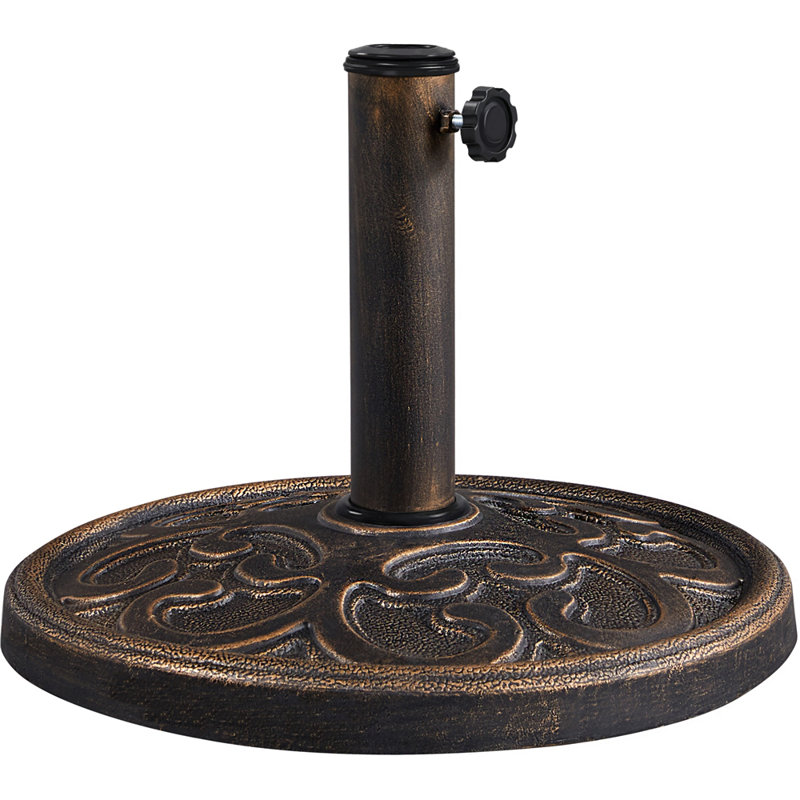 Base de parasol de marché robuste de 17,5 po Wilmoth, Bronze
