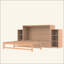 Lit escamotable avec tiroirs et tablettes de rangement spacieux, idéal pour les chambres d'amis ou les chambres compactes-1406257584